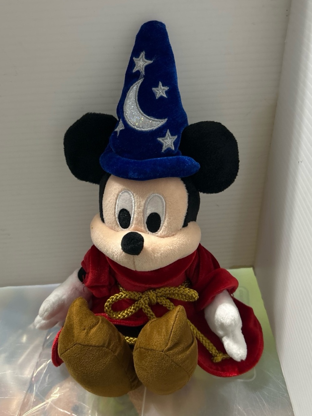 Disney Sorcerer Mickey Plush - Blue Hat, Red Robe, Brown Shoes